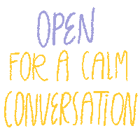 Stay Calm Lets Talk Sticker