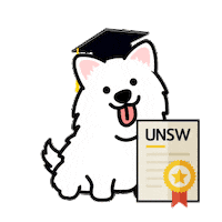 dog graduation Sticker by unsw