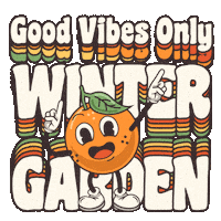 Good Vibes Orange Sticker by Winter Garden Vibes
