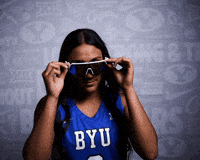 Basketball Glasses GIF by BYU Cougars