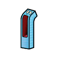 Light Blue Wow Sticker