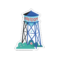 Freedom Watertower Sticker by Parks Conservancy