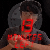 13 minutes left