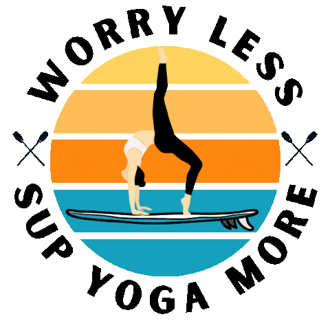 northwestpaddleboarding yoga paddle paddleboarding nwp Sticker