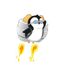 Flying To The Moon Sticker by Pudgy Penguins