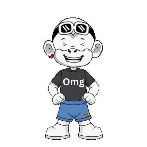 White Monkey Omg Sticker by Zhot