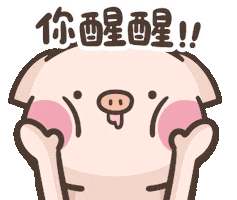 Wake Up Pig Sticker
