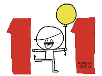 Celebrating Happy Birthday Sticker