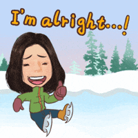 Ice Skating Thumbs Up GIF