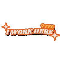 Text I Work Here Sticker by The Executive Centre