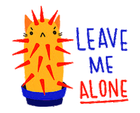 Angry Go Away Sticker by Cindy Suen