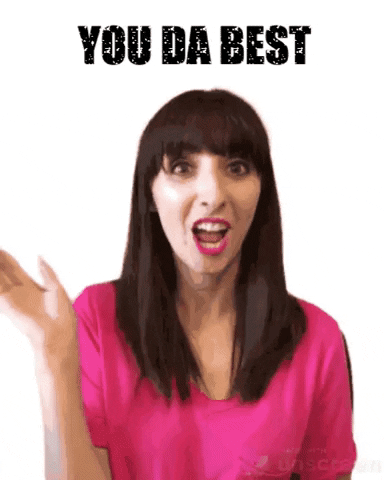 jennrobbins giphygifmaker pink pointing youre the best GIF