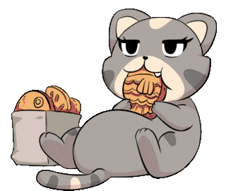 Om Nom Eating Sticker by Jin