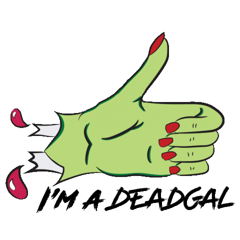 DEADGAL dead inside nail tech luxury nails beautiful nails Sticker