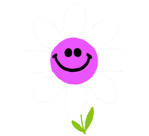 Happy Flower Sticker by Domitille Collardey