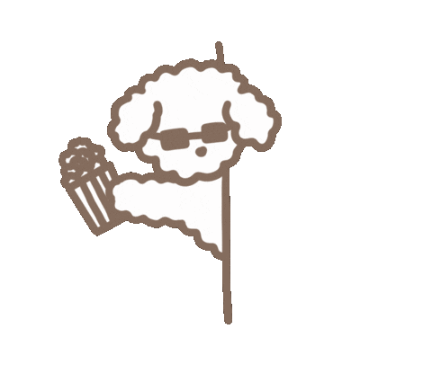 Dog Popcorn Sticker