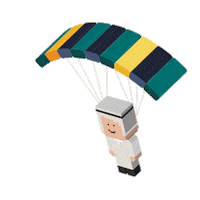 veritytheapp dubai uae bank parachute Sticker