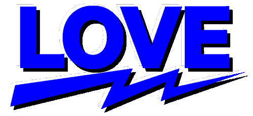 lightning bolt love Sticker