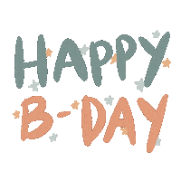 Happy Birthday Stars Sticker