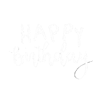 Happy Birthday Calligraphy Sticker