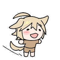 bowdow__ happy fun cute dog Sticker