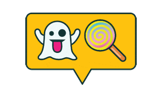Flaunt It Trick Or Treat Sticker by Smartsweets