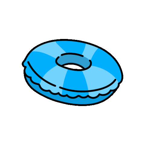 caracaranyc giphygifmaker blue floatie pool float Sticker
