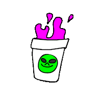 Space Sipping Sticker by theF*CEGuy