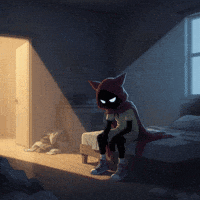 Lonely Glowing Eyes GIF by G*BOY
