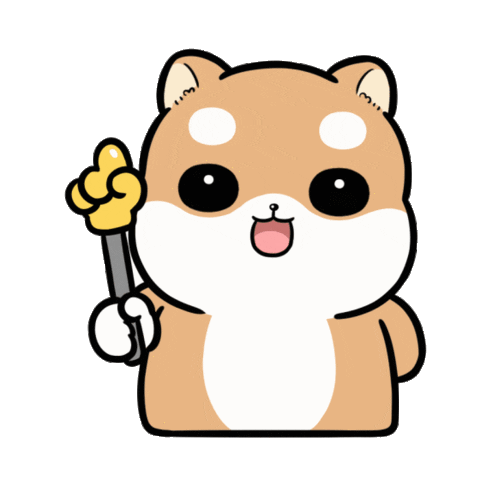 Look 看 Sticker by 柴犬皮皮&小胖雞