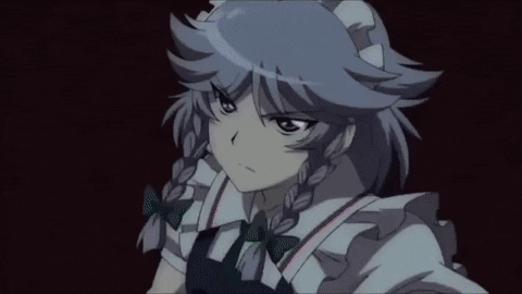 Goldenk88 giphyupload touhou sakuya time stop GIF