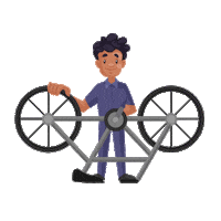 CreativeHatti cycle repair creativehatti indianstickers Sticker