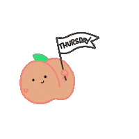 PeachPandaStudio kawaii day week thursday Sticker
