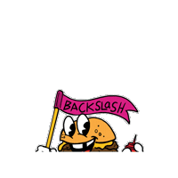 BackslashBurger yum foodie fries burgers Sticker