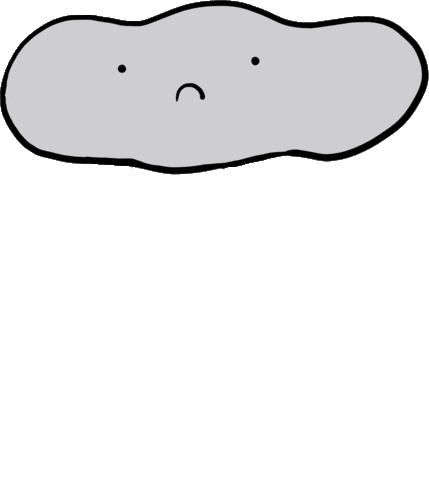 Sad Rain Sticker by Lara Paulussen