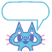 Cat Speech Bubble Sticker by rudepetsclub