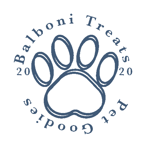 balbonitreats blue dog treats dog paw natural dog treats Sticker