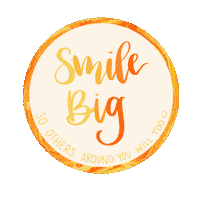 AbbiJDesign smile red yellow orange Sticker