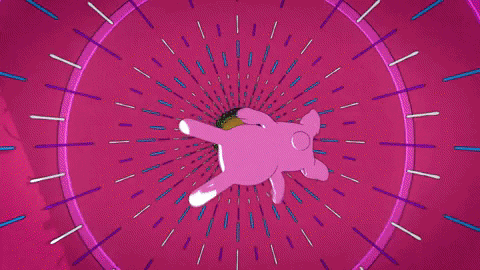 kunichang giphyupload loopartcritique2023 space rabbit spacerabbit GIF