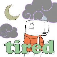 Tired Good Night Sticker by Ordinary Friends