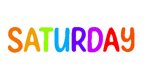 Saturday Morning Rainbow Sticker