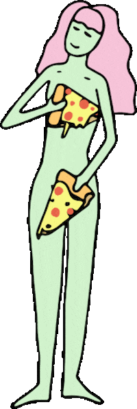 hungry pizza Sticker