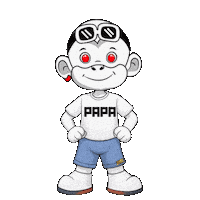 Papa Pa Sticker by Zhot