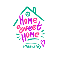 Home Sweet Home Lettering Sticker by Plasvale