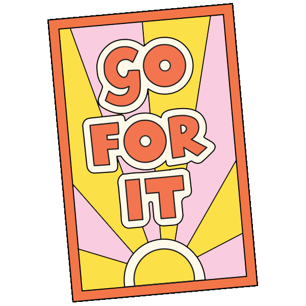 Go For It Motivation Sticker by Martina Martian