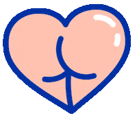 Heart Booty Sticker by Cheeky Charity