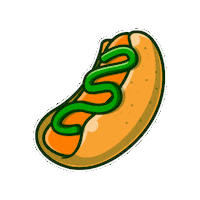 losverdes food green yummy hot dog Sticker
