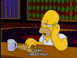 sad homer simpson GIF