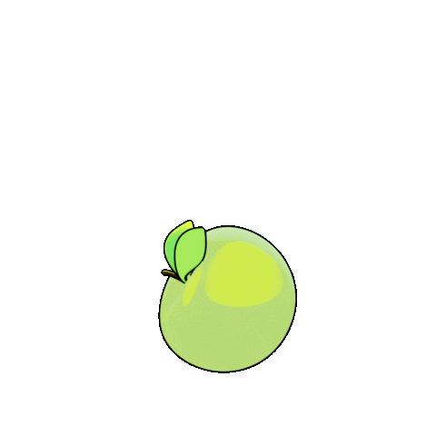 3D Apple Sticker by KEKILA