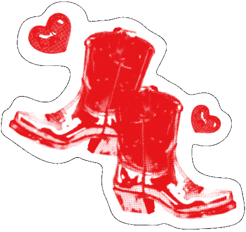 Cowboy Boots Sticker